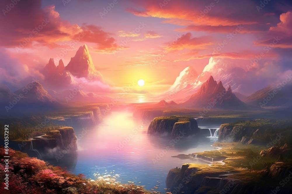 Fototapeta premium sunrise in the paradise