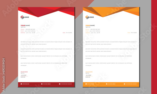 Letterhead Design Template . modern letterhead template. eps 