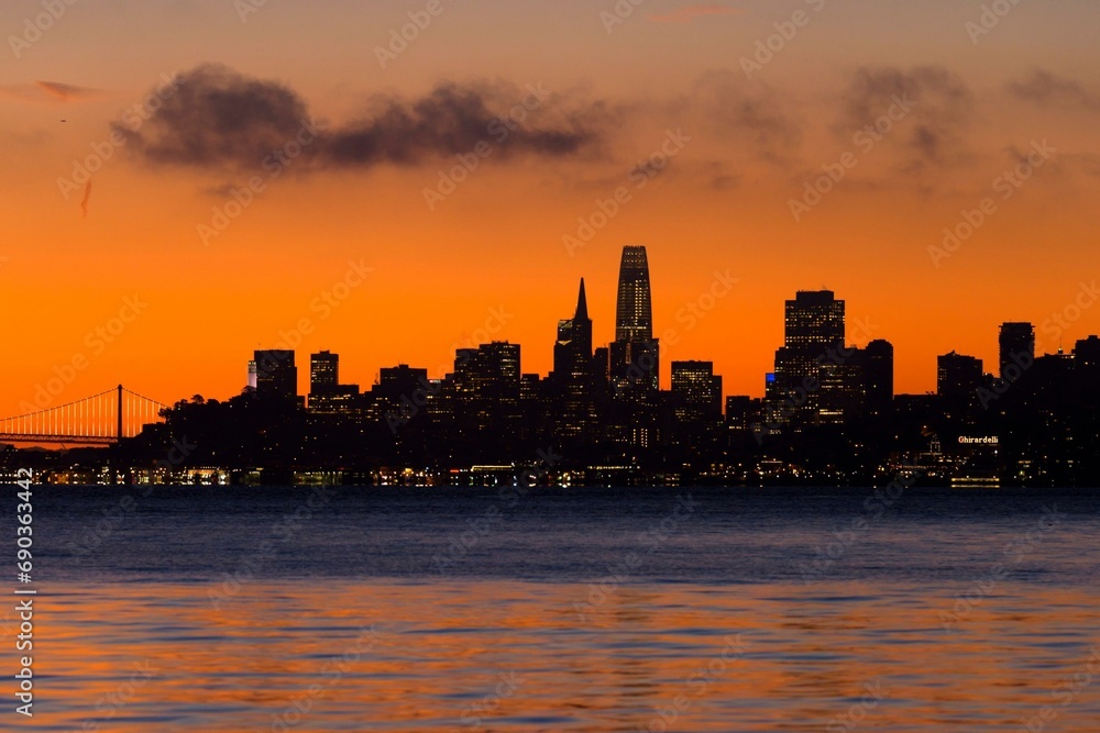 4K Image: San Francisco Morning Silhouette Panorama