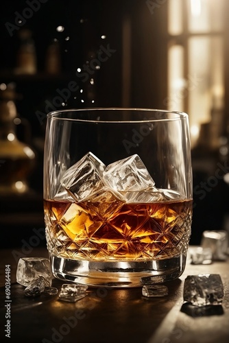 A glass of whiskey Ai generated.