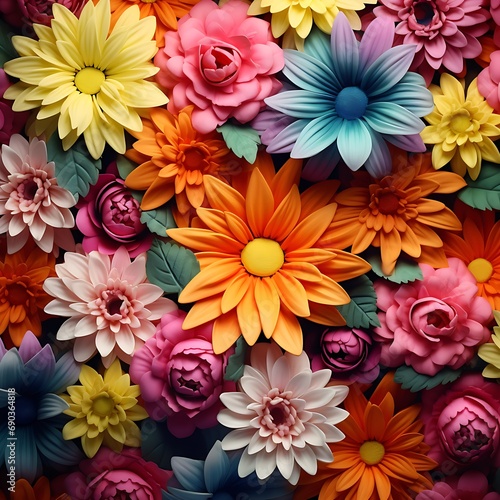 Ein schöner Hintergrund mit bunten Blumen © Daniela Stärk