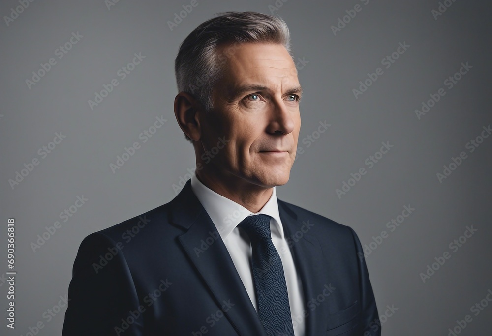 Middle-aged businessman a confident leader portrait Isolated on transparent white background Middle-aged businessman a confident leader portrait Isolated on transparent white background
