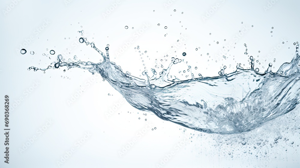 a water splash isolated on a white background, embodying the essence of a clear, fresh, and healthy drink concept. a water splash isolated on a white background, embodying the essence of a clear, fresh, and healthy drink concept.