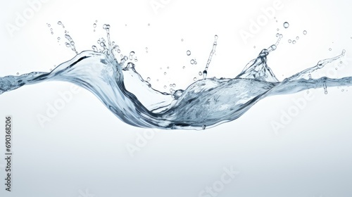 a water splash isolated on a white background, embodying the essence of a clear, fresh, and healthy drink concept.