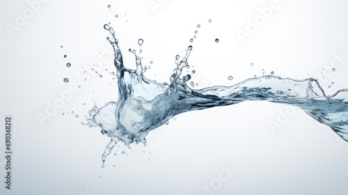 a water splash isolated on a white background, embodying the essence of a clear, fresh, and healthy drink concept.