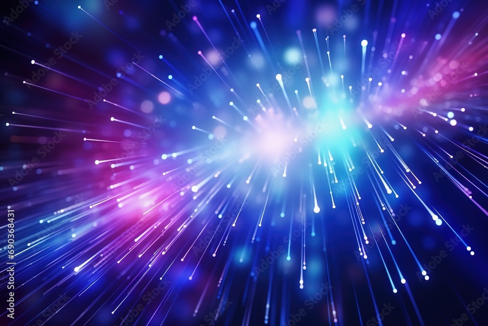 Optical communication and technology background with bokeh. Optical communication and technology background with bokeh.