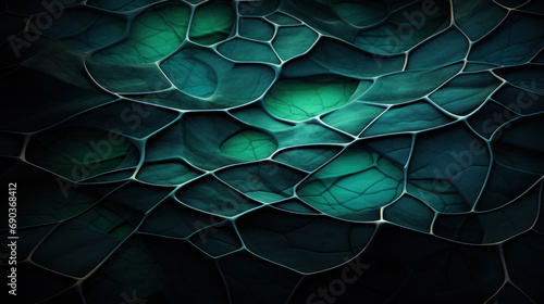 Eroded green grid background. Generative AI