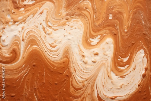 Background of cappuccino, close up.
