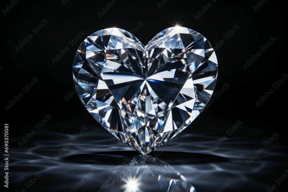 Heart shaped gemstone. Background with selective focus and copy space Heart shaped gemstone. Background with selective focus and copy space