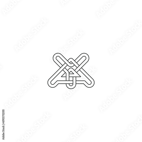 AY, YA, Abstract initial monogram letter alphabet logo design