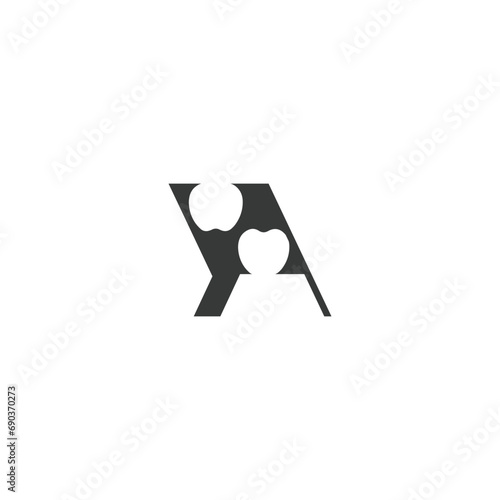 AY, YA, A and Y Abstract initial monogram letter alphabet logo design
