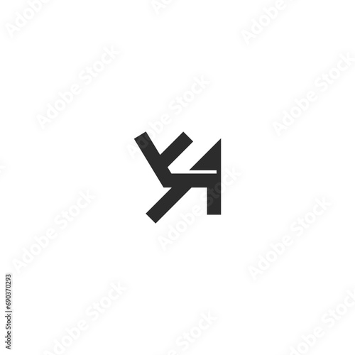 Free Download AY, YA, Abstract initial monogram letter alphabet logo design - GFXLoad