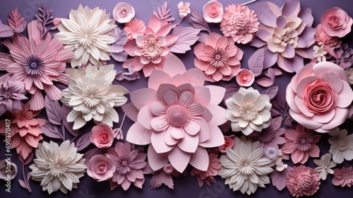 an assortment of pink pieces of paper © olegganko