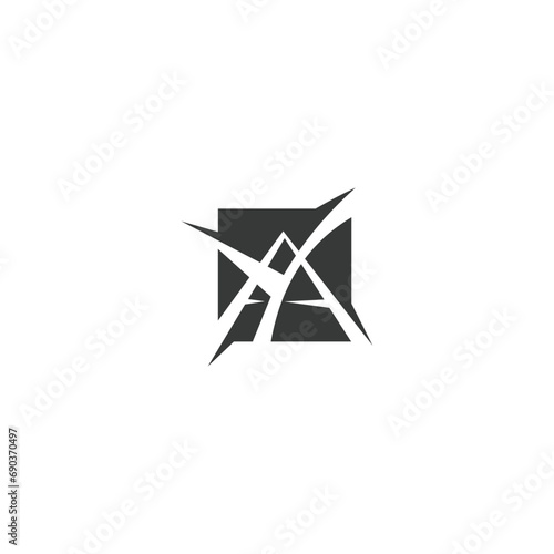 Alphabet letters Initials Monogram logo AY, YA, Y and A