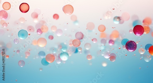 colorful and light pink and blue confetti