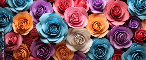 colorful roses displayed in various shapes and sizes