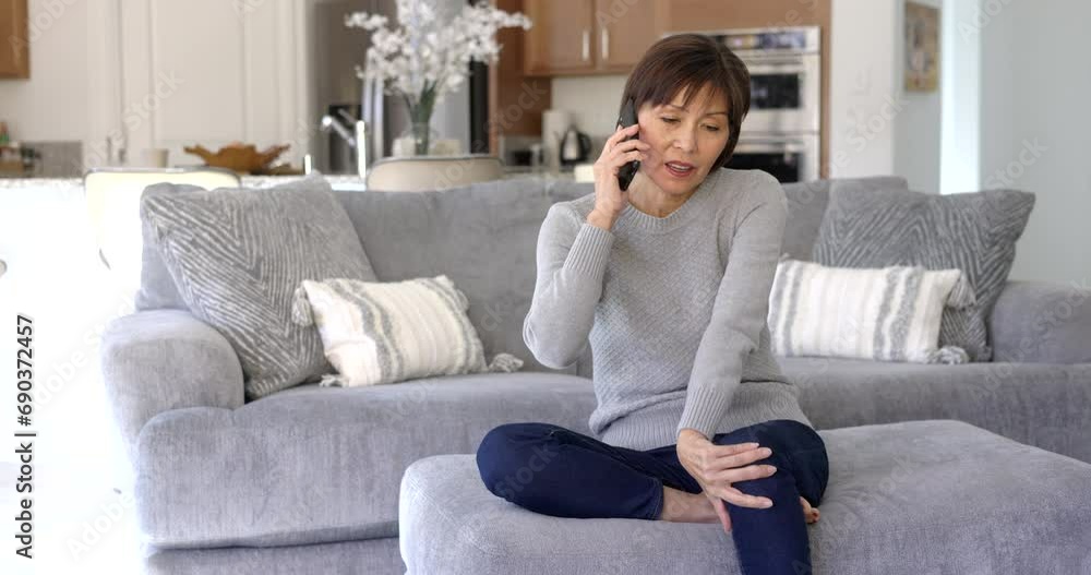 Stylish attractive woman smiling laughing enjoying talking on mobile cell phone happy conversation relaxing Stylish attractive woman smiling laughing enjoying talking on mobile cell phone happy conversation relaxing