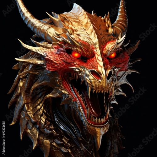 golden dragon abstract gold dragon