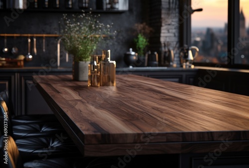 kitchen top furniture, table top in modern kitchen