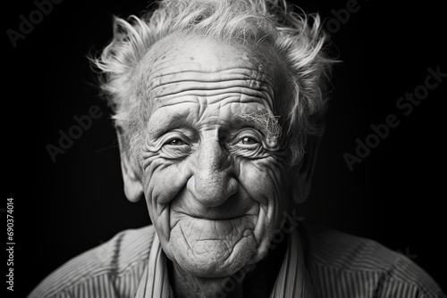 Healthy, smiling 100 years old man.
