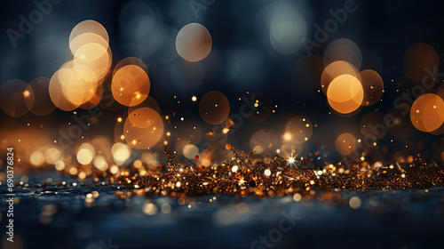 lights in the city with participle, abstract 