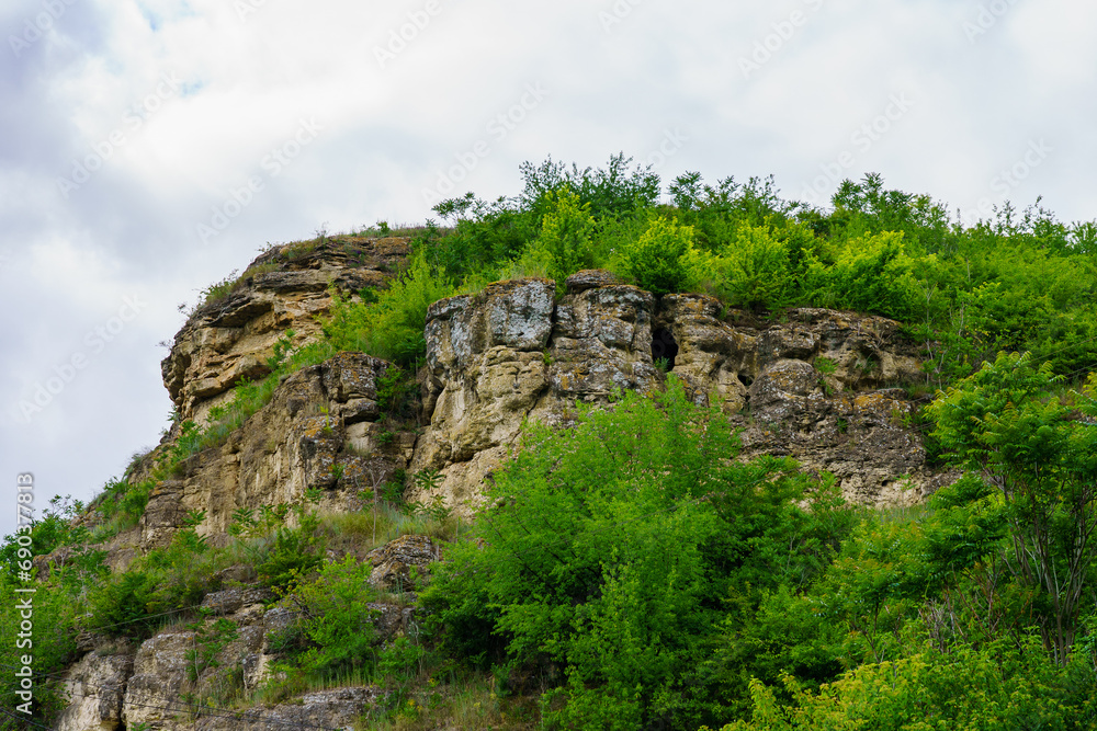 Rocky nature. Background with selective focus and copy space