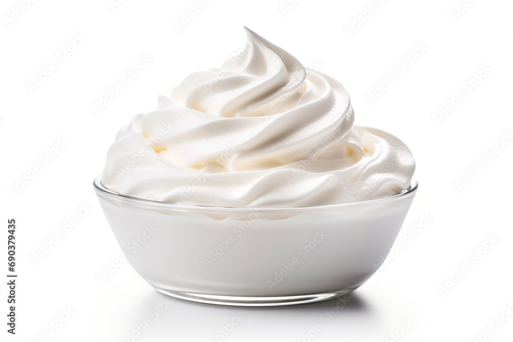 Whipped cream isolated on white background. Whipped cream isolated on white background.