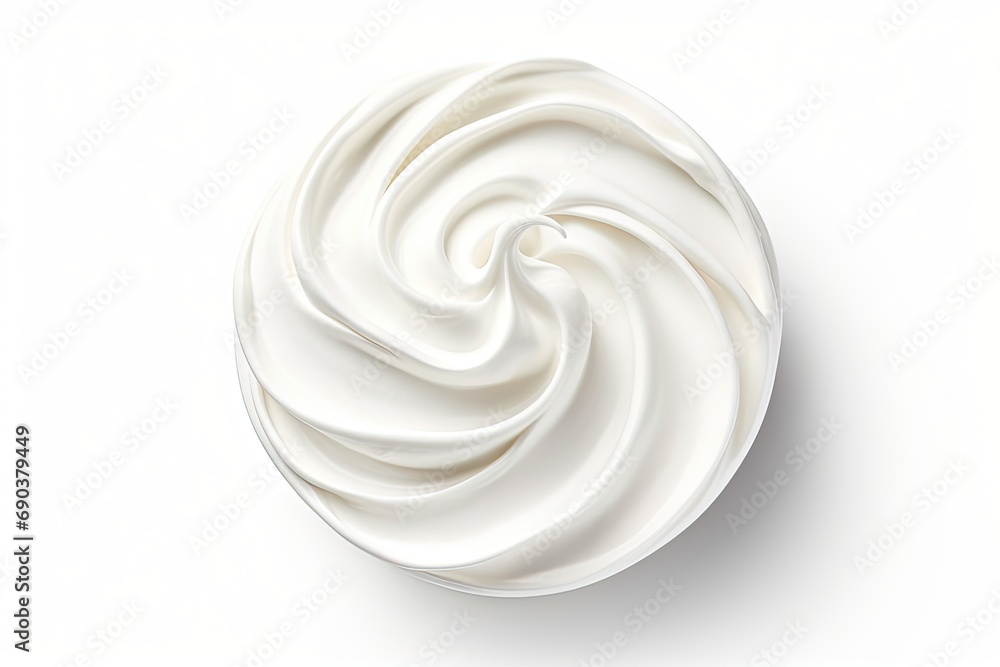 Whipped cream isolated on white background. Whipped cream isolated on white background.