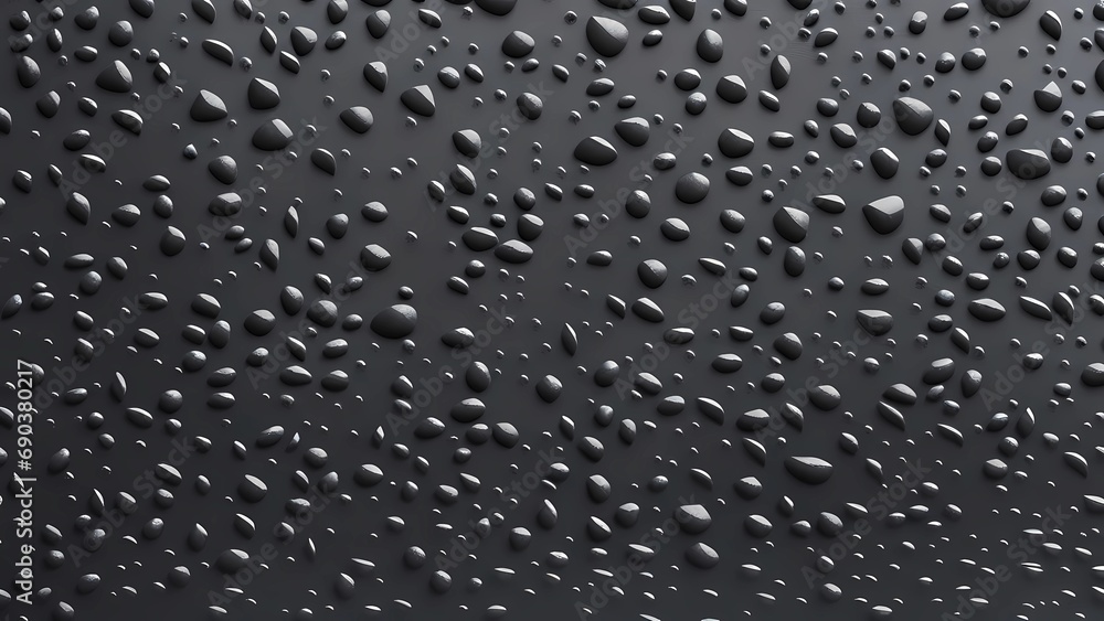 rain drops on metal surface