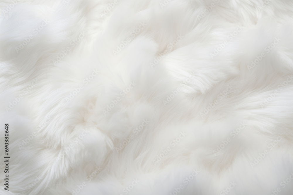 White delicate soft background of plush fabric. Synthetic fur. Generative AI White delicate soft background of plush fabric. Synthetic fur. Generative AI