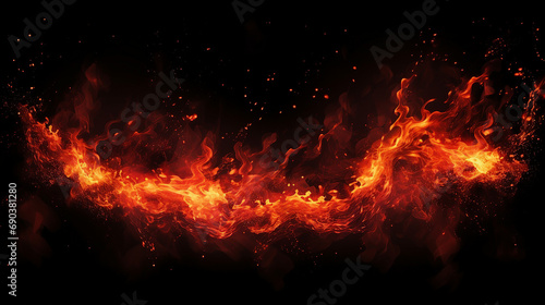Dynamic Red Fire Sparks Vector: Vibrant Burning Glow for Festive Celebrations - Abstract Illustration of Explosive Energy, Perfect for Party Events and Joyful Occasions.