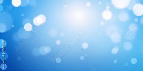 Blue bokeh background template. AI generated illustration