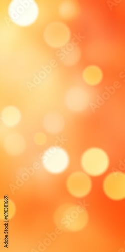 Orange bokeh background template. AI generated illustration