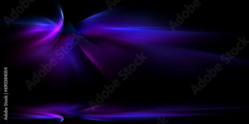 Abstract colorful minimal neon background with glowing wavy line. 