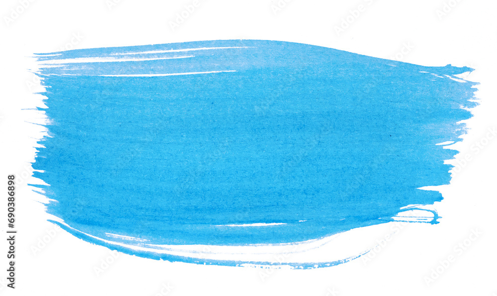 Watercolor brush stroke of blue paint, on a white isolated background Watercolor brush stroke of blue paint, on a white isolated background