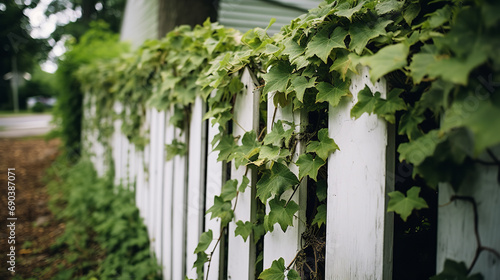 Rustic white fence