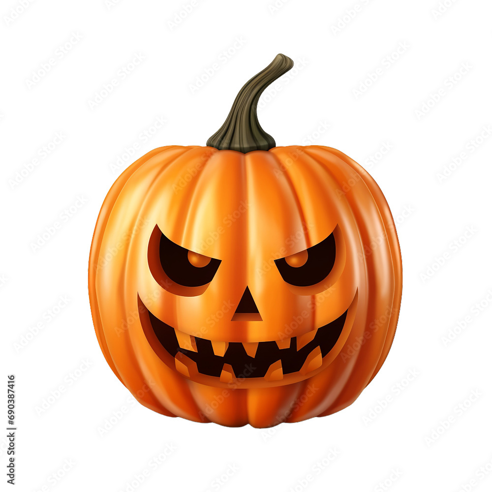 Fototapeta premium Halloween pumpkin isolated on transparent