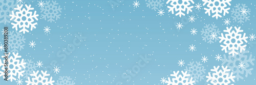 Beautiful banner with snowf...