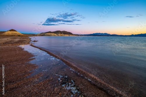 4K Image  Stunning Dawn View of Lake Mead near Las Vegas