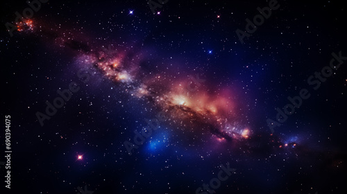 galaxy wallpaper image of a galaxy with black and red starlets, in the style of dark sky-blue and light orange, focus on joints/connections, long distance and deep distance, casts of spaces, light sky