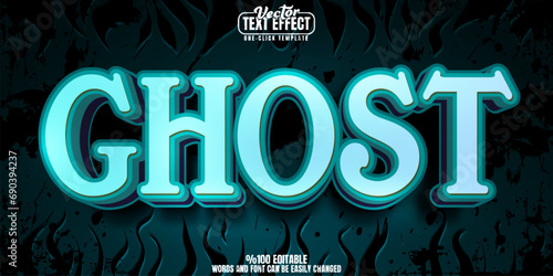 Horror editable text effect, customizable halloween and scary 3D font style