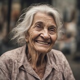 Starsza kobieta uśmiecha się