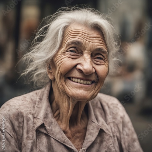 Starsza kobieta uśmiecha się