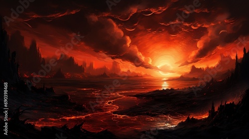 Apocalyptic sunset