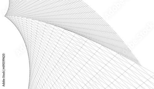 Architectural vector drawing. Futuristic background