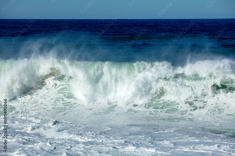 High Tide Coastal Waves Hitting the La Jolla California Shore