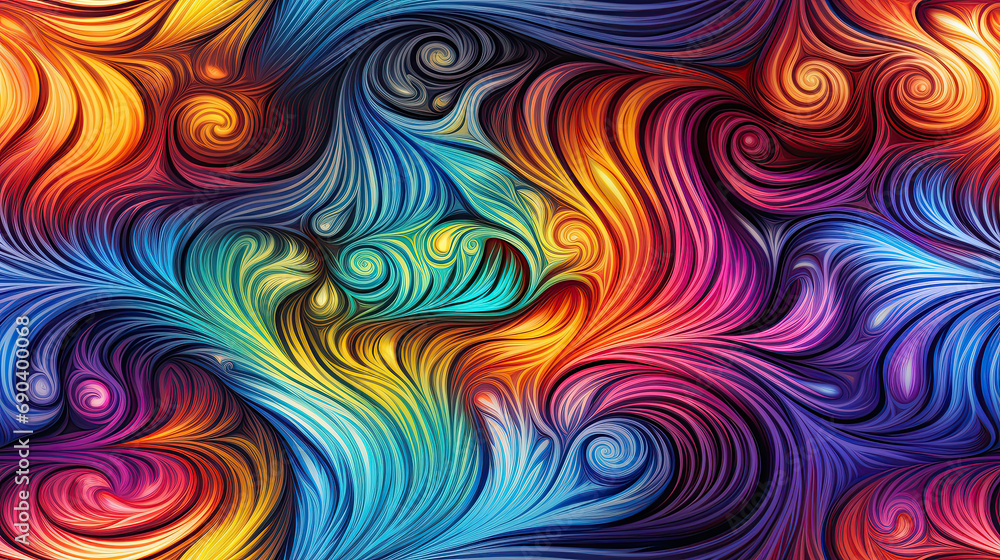 Vivid seamless psychedelic background Vivid seamless psychedelic background