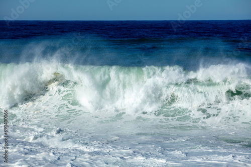 High Tide Coastal Waves Hitting the La Jolla California Shore