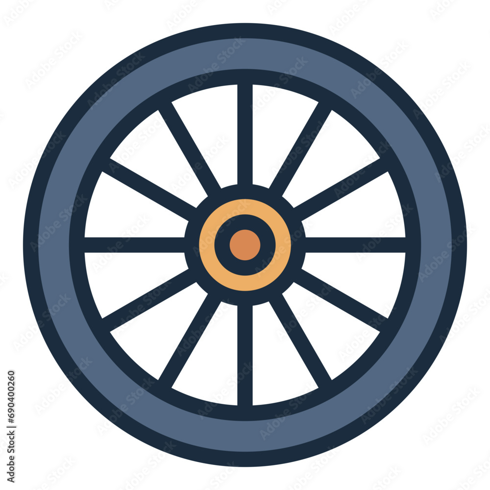 Fototapeta premium Wheel and Tyre Bike icon