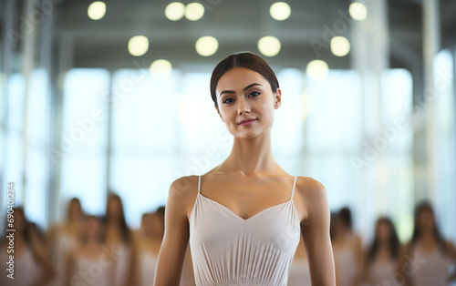 Young woman ballerina in dance studio - ballet and dancer concept Free Download Young woman ballerina in dance studio - ballet and dancer concept - GFXLoad